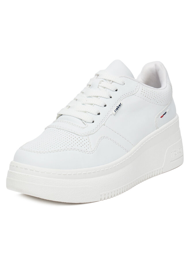 Rieker Sneakersy Rieker M7811-80 Biela