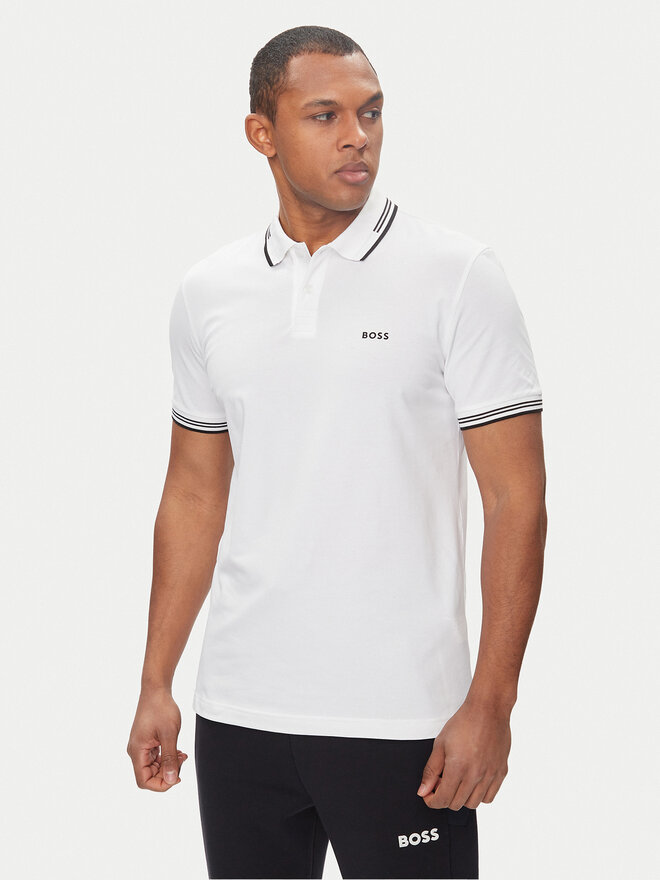 BOSS Boss Pólóing Paul 50506193 Fehér Slim Fit