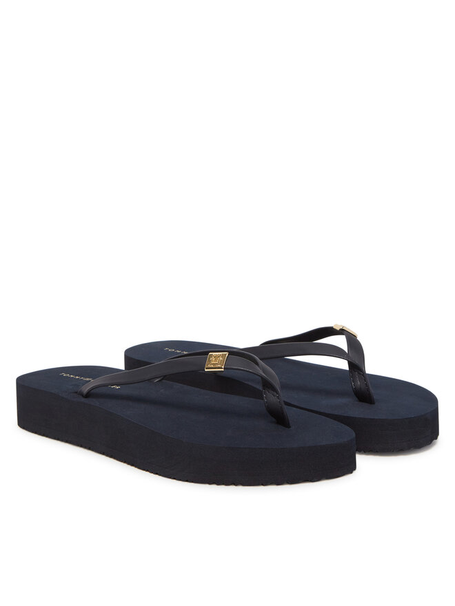 Tommy Hilfiger Flip flop Tommy Hilfiger Elevated Chic Beach Sandal FW0FW08523 Bleumarin