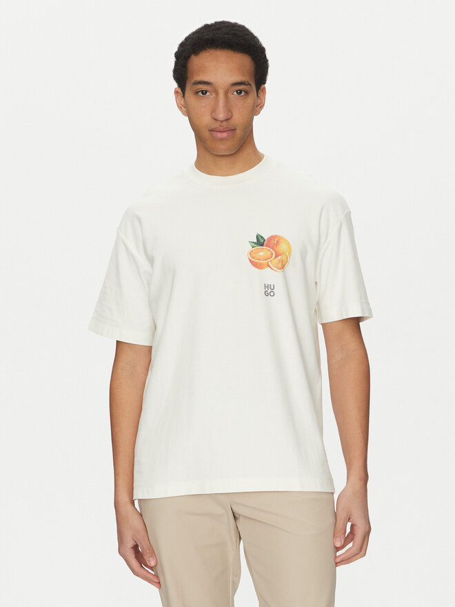 HUGO HUGO T-Shirt Dartiee 50537576 Écru Oversize