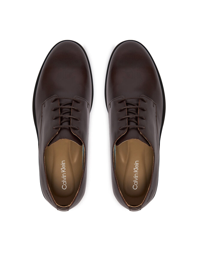 Calvin Klein Halbschuhe Calvin Klein Ess Rubber Derby Lth HM0HM02056 Braun