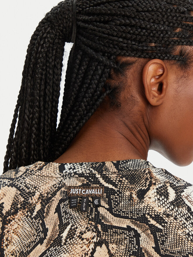 Just Cavalli Just Cavalli Póló 78PAHE01 Barna Regular Fit