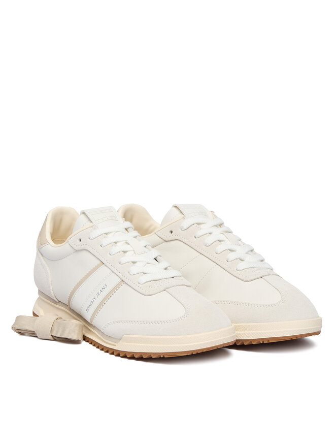 Tommy Jeans Sneakers Tommy Jeans Tjw Low Profile Runner Lthr Mix EN0EN03001 Écru