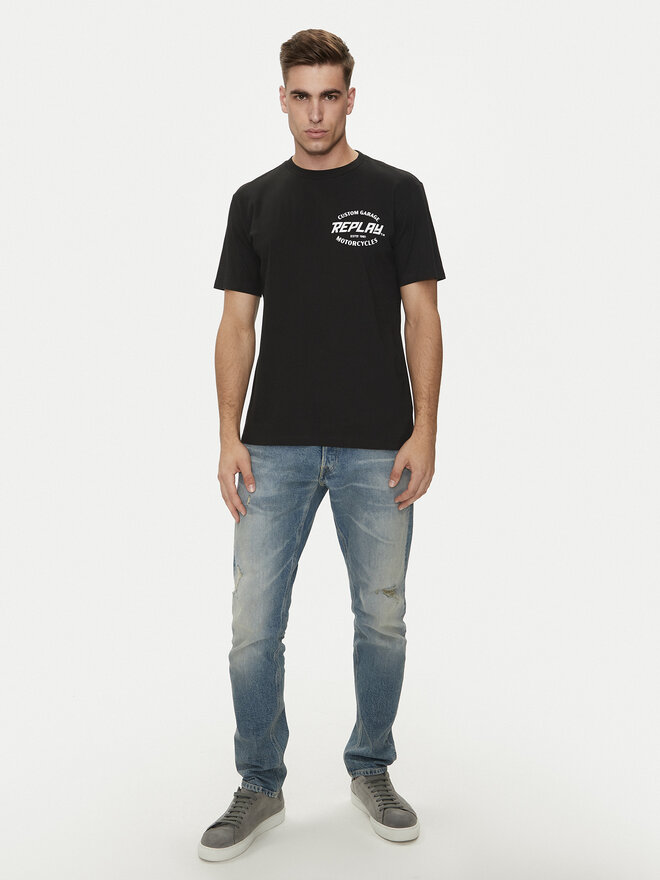REPLAY Replay Marškinėliai M6874 .000.2660 Juoda Regular Fit