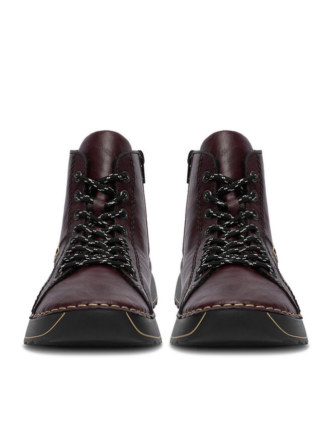 Rieker Botines planos Rieker CEO-71510-30 Guinda/burdeos