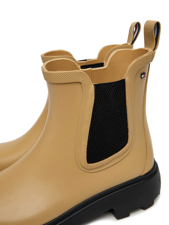 Tommy Hilfiger Гумени ботуши Tommy Hilfiger Rubber Flag Cleated FW0FW08637 Кафяв