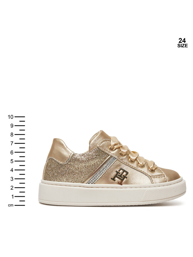 Tommy Hilfiger Tenisice Tommy Hilfiger Sneaker Bassa Allacciata T1A9-33932-0829 S Zlatna