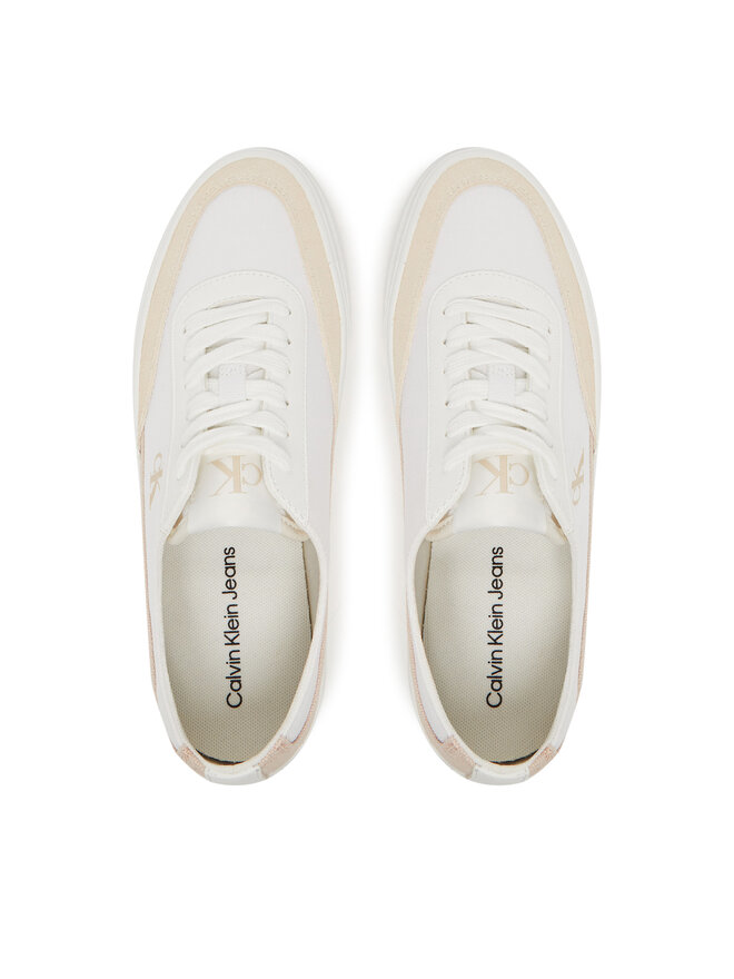 Calvin Klein Jeans Sneakers Calvin Klein Jeans Vulc Flatform Low Cv Mix Mg YW0YW01770 Bianco