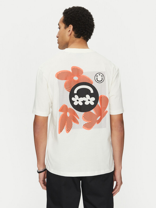 HUGO HUGO Camiseta Nufloro 50533387 Blanco Regular Fit
