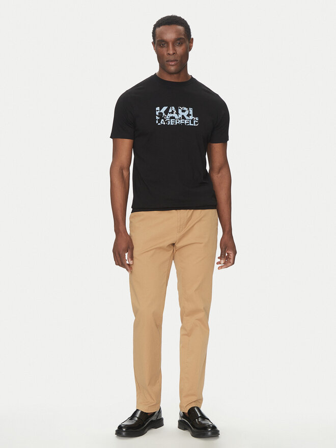 KARL LAGERFELD KARL LAGERFELD Póló 755042 552224 Fekete Regular Fit