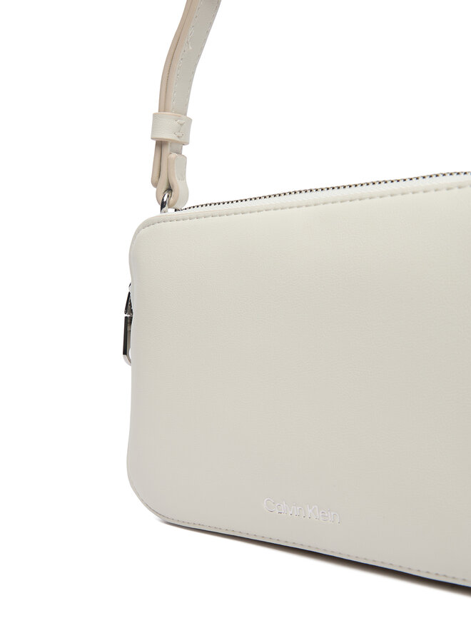 Calvin Klein Handtasche Calvin Klein Webbing Double Strap Camera Bag LV04F3165G Weiß