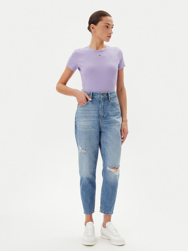 Tommy Jeans Tommy Jeans Camiseta Essential DW0DW17383 Violeta Slim Fit