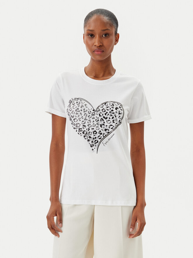 Fracomina Fracomina T-Shirt FR25ST3019J401N5 Λευκό Regular Fit
