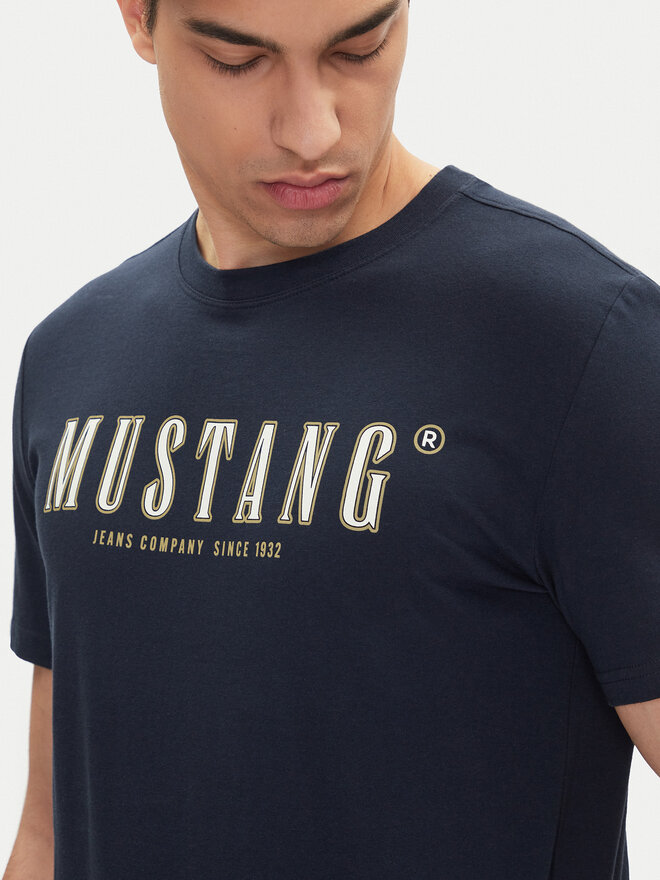 Mustang Mustang Marškinėliai Austin 1016281 Tamsiai mėlyna Regular Fit