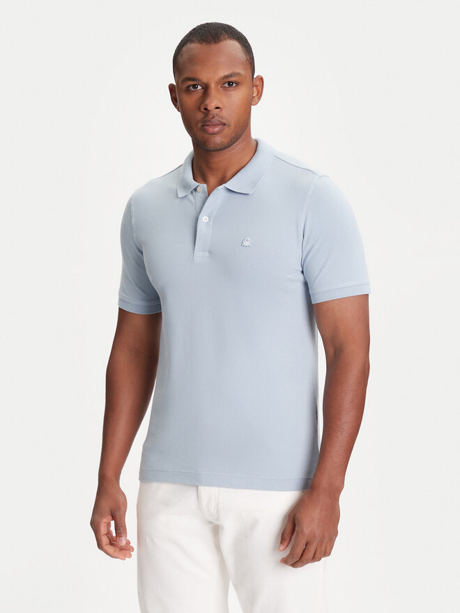 United Colors Of Benetton United Colors Of Benetton Poloshirt 3WG9U301Z Blau Slim Fit