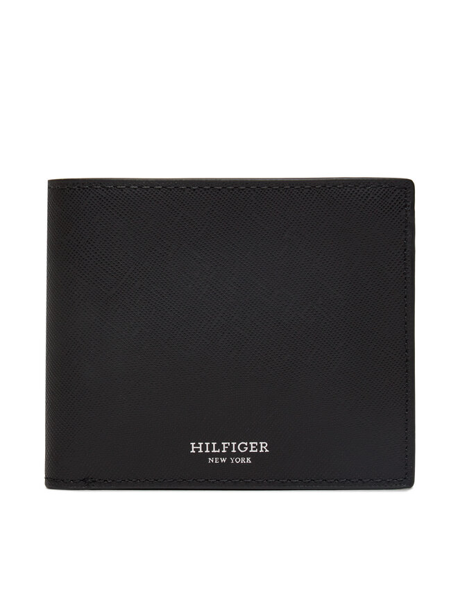 Tommy Hilfiger Geldbörse Tommy Hilfiger Th Saffiano Cc Flap & Coin AM0AM12196 Schwarz