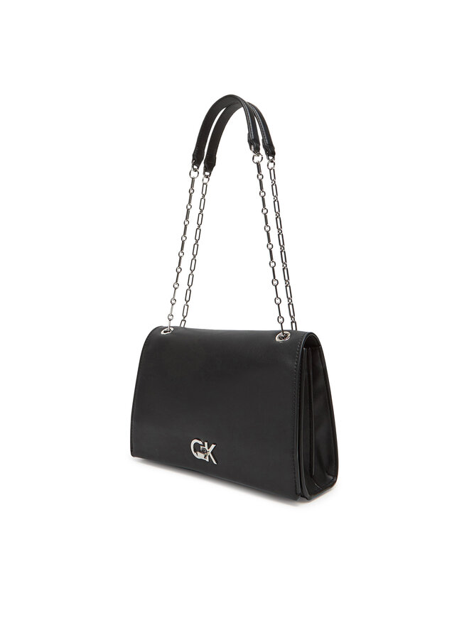 Calvin Klein Τσάντα Calvin Klein Re-Lock Medium Chain LV04F3104G Μαύρο