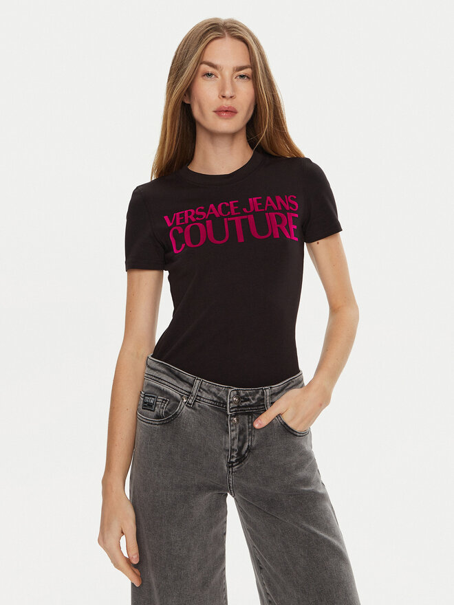 Versace Jeans Couture Versace Jeans Couture T-Shirt 77HAHL01 Schwarz Regular Fit