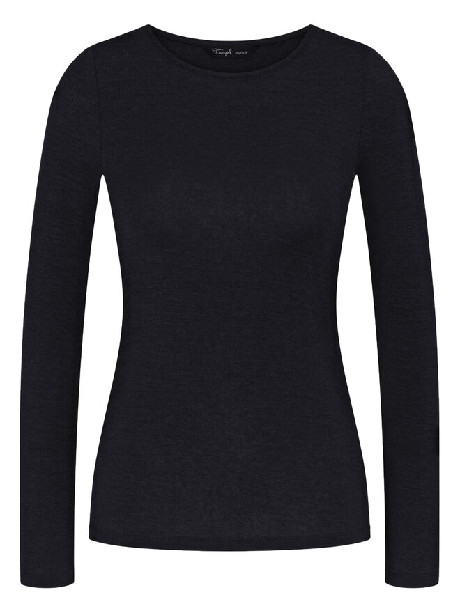 Triumph Triumph Pyjama-Bluse Beauty Layers 10225656 Schwarz Slim Fit