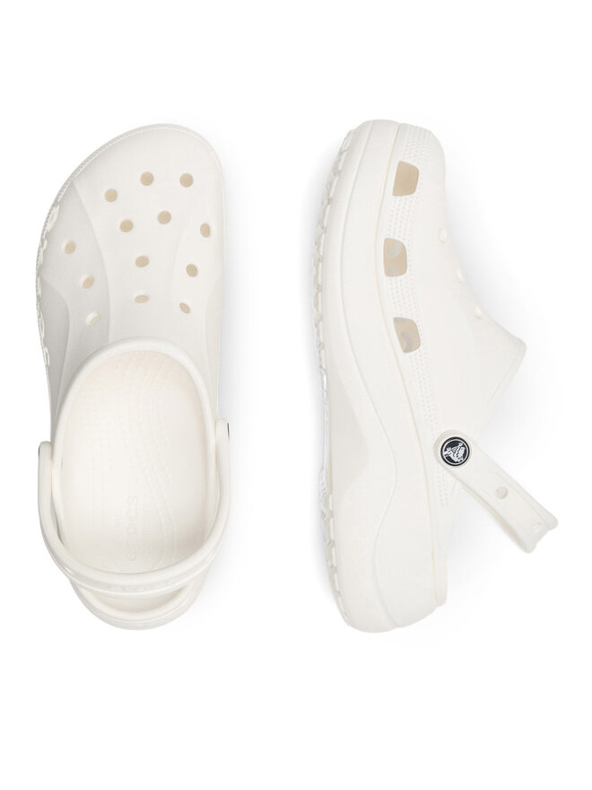 Crocs Şlapi Crocs BAYA PLATFORM CLOG 208186-100 Écru