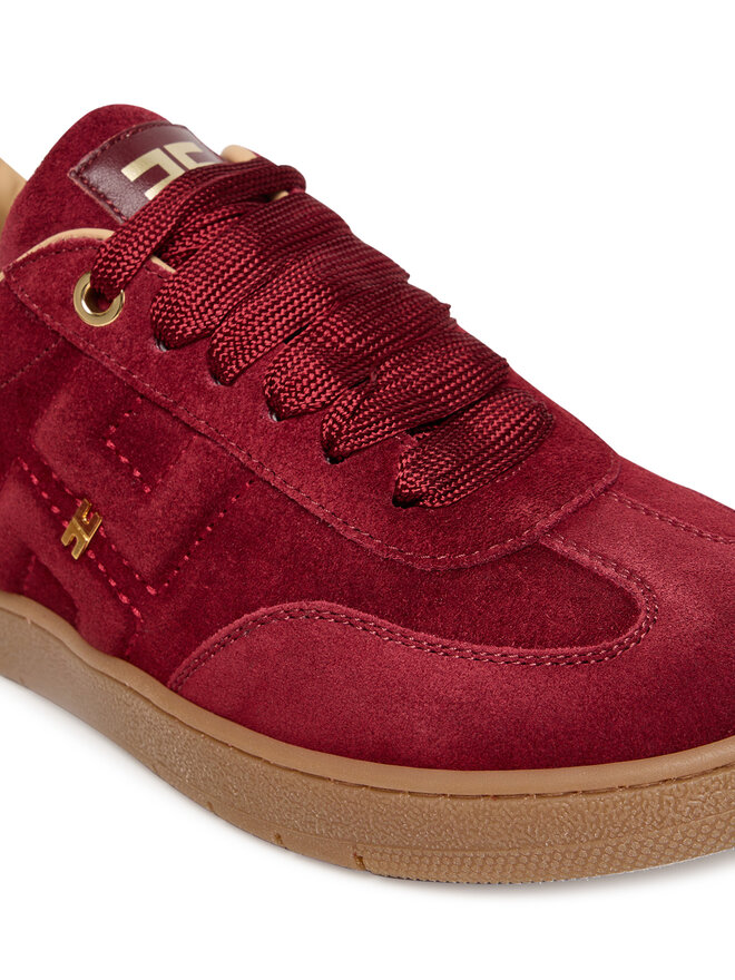 Elisabetta Franchi Sneakersy Elisabetta Franchi Low Cut Lace Up F4A9-E0340-0071 D Bordó