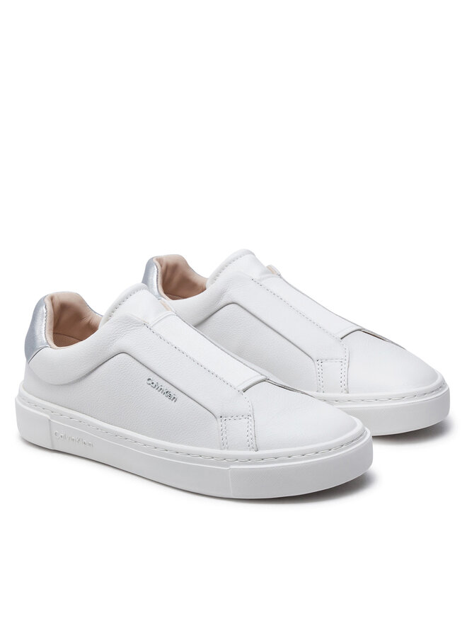 Calvin Klein Sneakersy Calvin Klein Cupsole Slip On W/Ml HW0HW02289 Biały