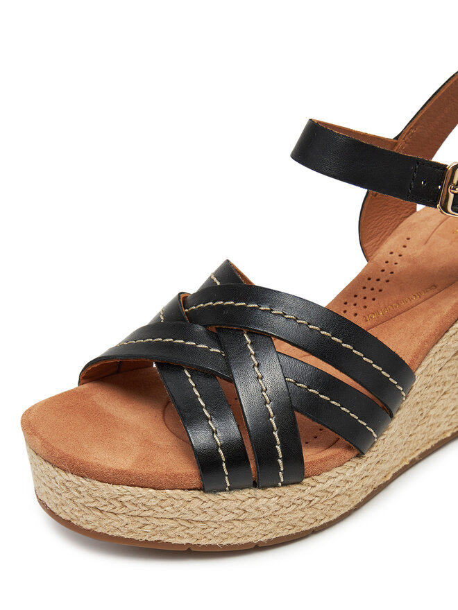 Clarks Espadrilles Clarks Sabina Strap 26181462 Fekete