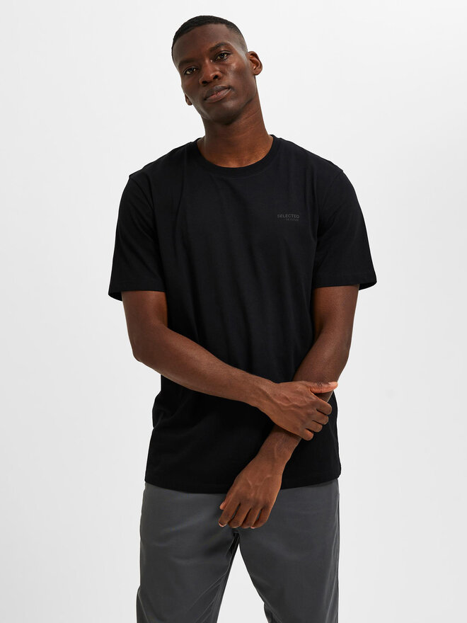 Selected Homme Selected Homme T-Shirt Aspen 16087858 Μαύρο Regular Fit