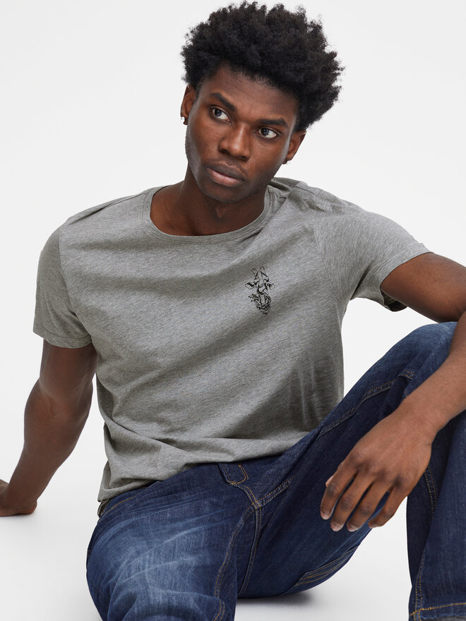 Blend Blend Camiseta 20716511 Gris Regular Fit