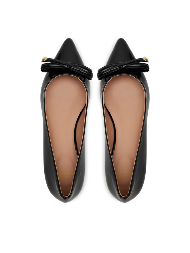 LOVE MOSCHINO Baleriny LOVE MOSCHINO JA11031G1MIH0000 Czarny