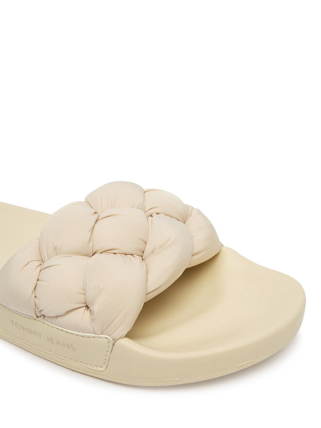 Tommy Jeans Pantoletten Tommy Jeans Tjw Braided Slides EN0EN02975 Écru