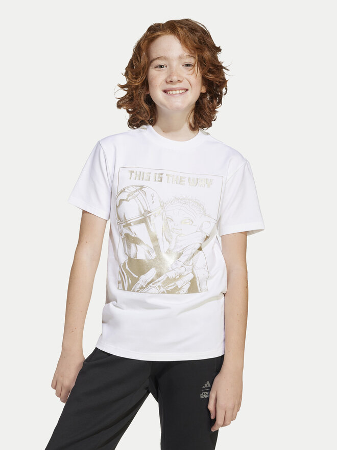 adidas adidas T-Shirt Star Wars The Mandalorian™ JF3637 Weiß Regular Fit