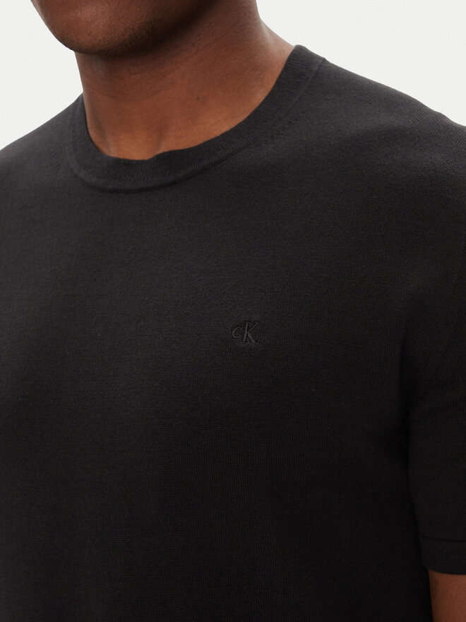 Calvin Klein Calvin Klein T-shirt Supima LV04LC333G Crna Regular Fit