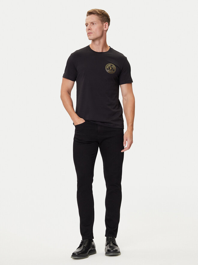 Versace Jeans Couture Versace Jeans Couture Camiseta 79GAHT00 CJ00T Negro Regular Fit
