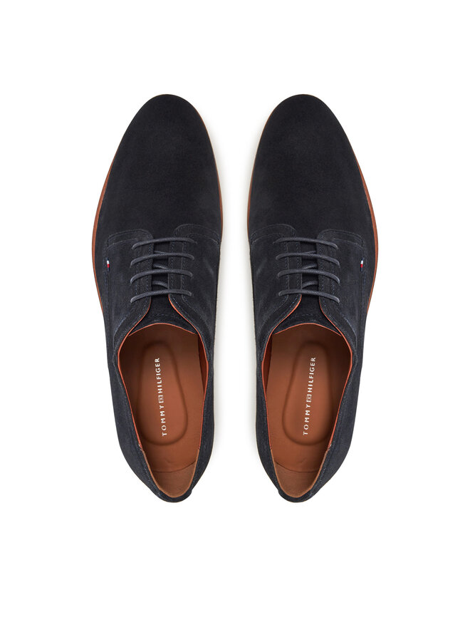 Tommy Hilfiger Félcipő Tommy Hilfiger Hilfiger Thunit Suede Shoe FM0FM05377 Sötétkék