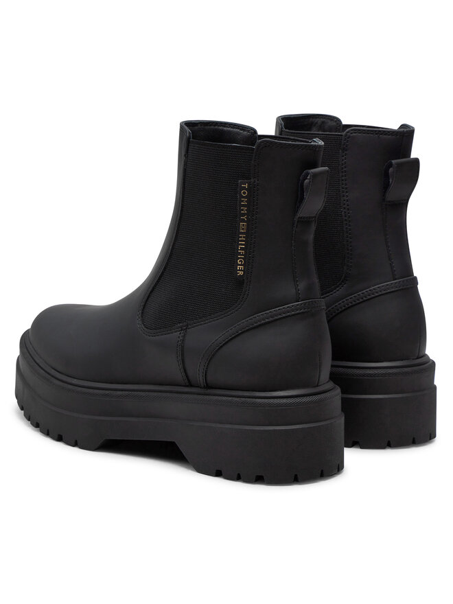 Tommy Hilfiger Μποτάκια με λάστιχο Tommy Hilfiger Chelsea FW0FW08162 Μαύρο