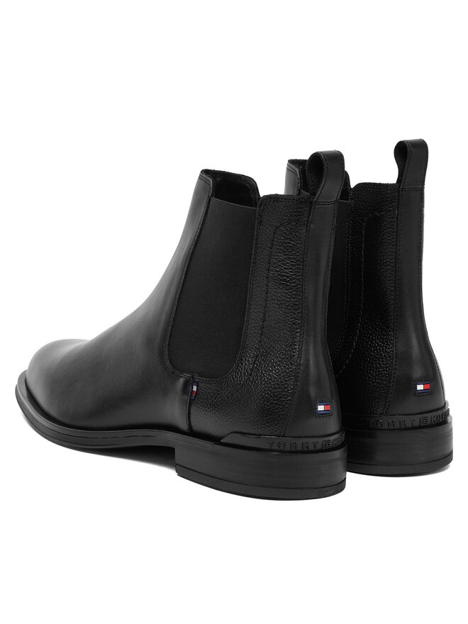 Tommy Hilfiger Klassische Stiefeletten Tommy Hilfiger Corporate Cheslea FM0FM05578 Schwarz