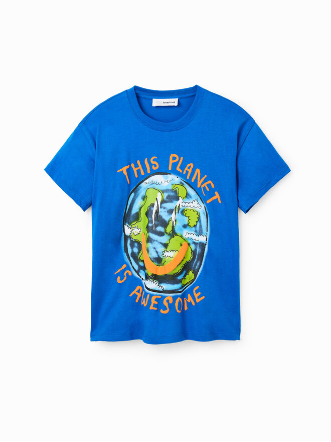 Desigual Desigual T-Shirt 23SBTK09 Blau Regular Fit