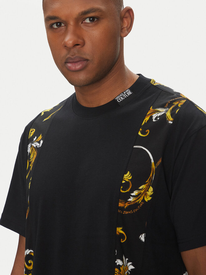 Versace Jeans Couture Versace Jeans Couture Футболка 78GAH615 Чорний Regular Fit