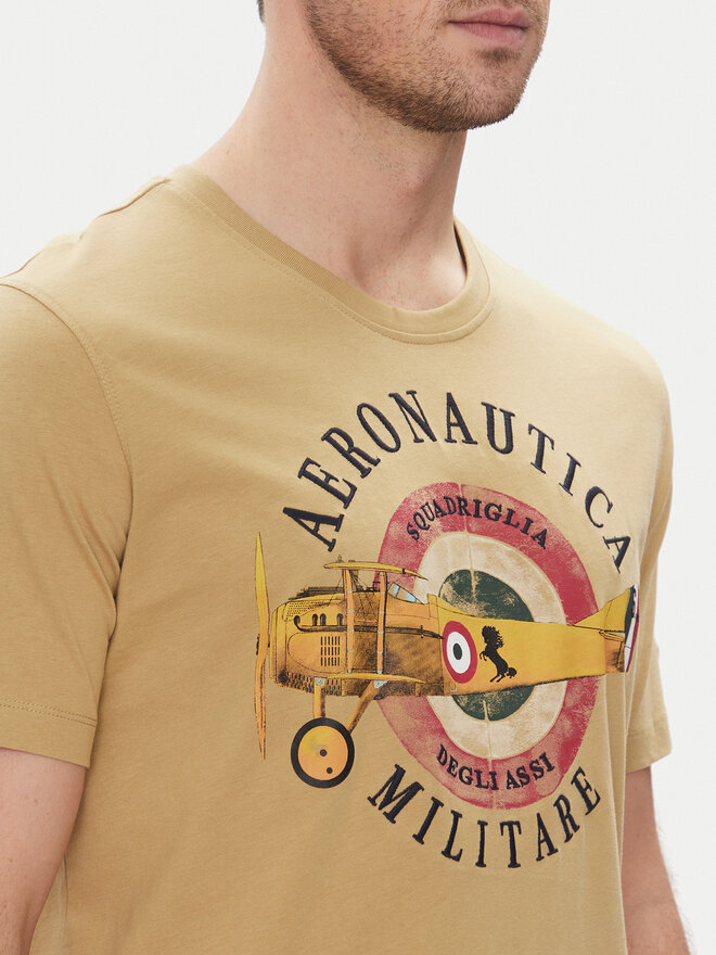 Aeronautica Militare Aeronautica Militare Camiseta 251TS2414J641 Beis Regular Fit