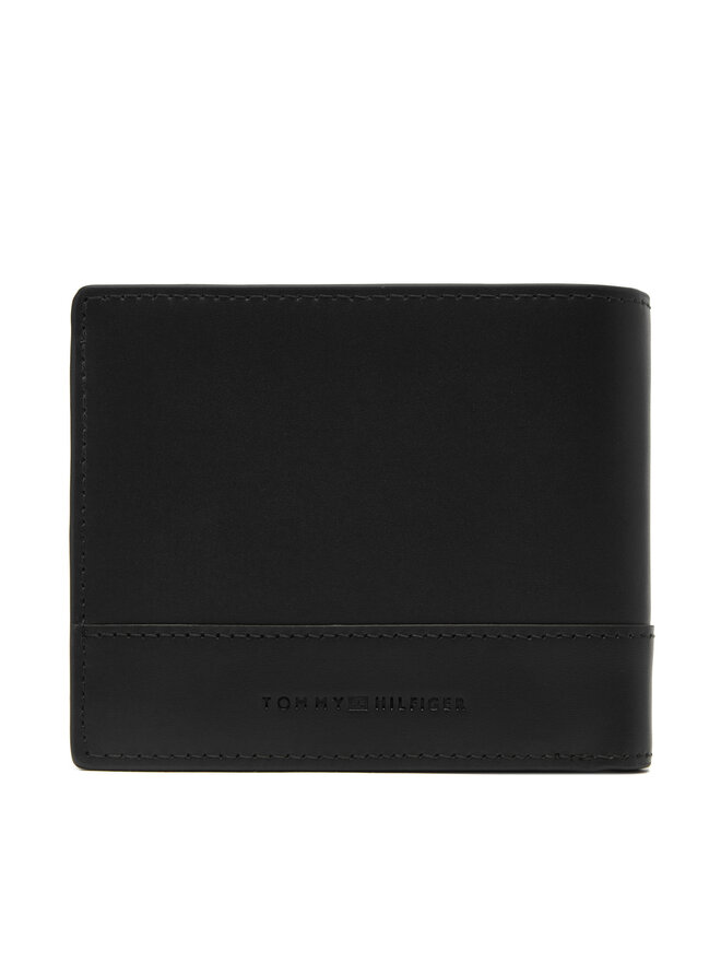 Tommy Hilfiger Μεγάλο Πορτοφόλι Ανδρικό Tommy Hilfiger Th Corp Cc Flap And Coin AM0AM13246 Μαύρο