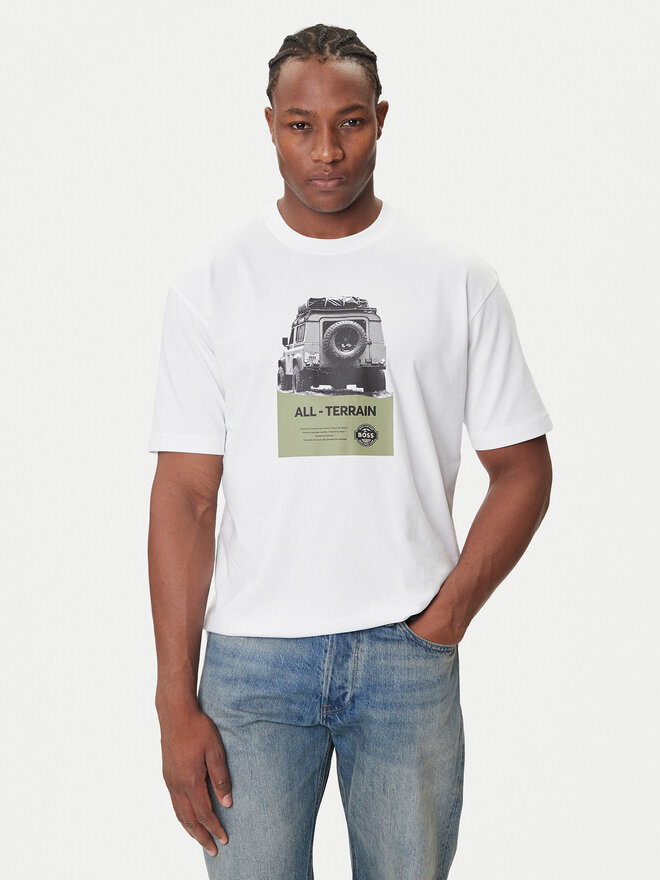 BOSS BOSS Camiseta Te_Wagon 50546958 Blanco Relaxed Fit
