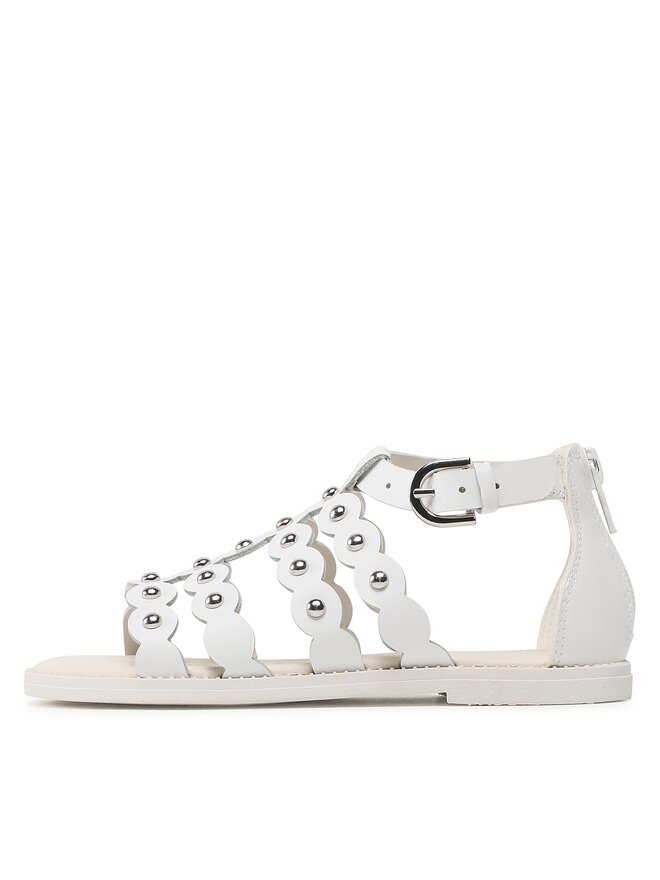 Geox Сандали Geox J Sandal Karly Girl J3535D043BCC1000 S Бял