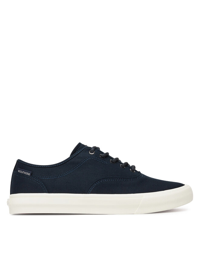 Tommy Hilfiger Tenisice Tommy Hilfiger Hi Vulc Low Oxford Twill FM0FM05400 Tamnoplava