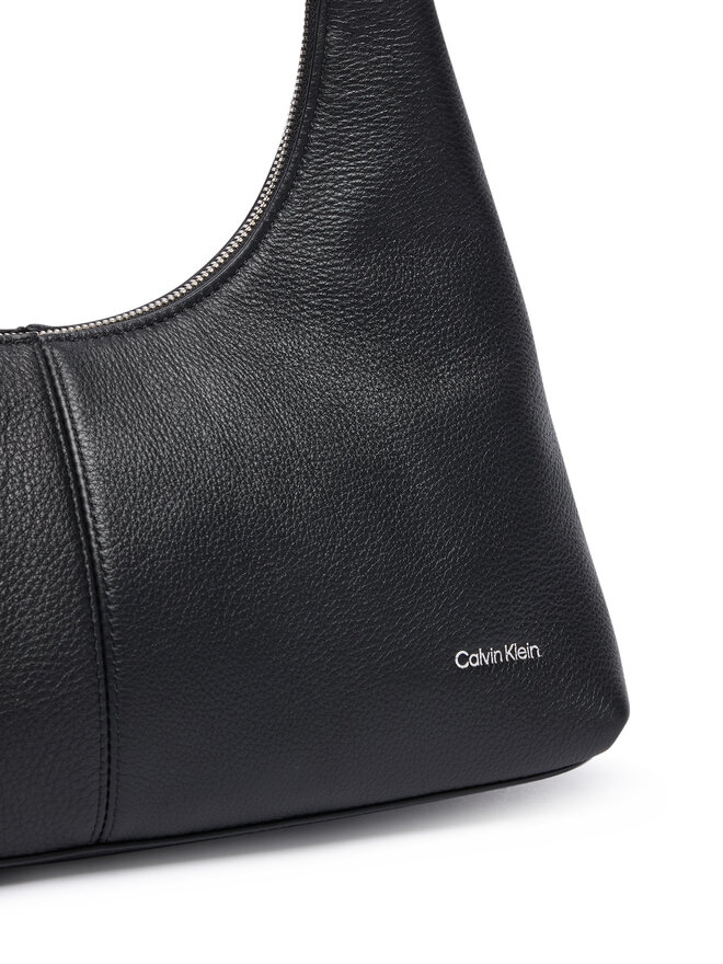 Calvin Klein Handtasche Calvin Klein Slouchy Leather Shoulder Bag LV04F3657G Schwarz