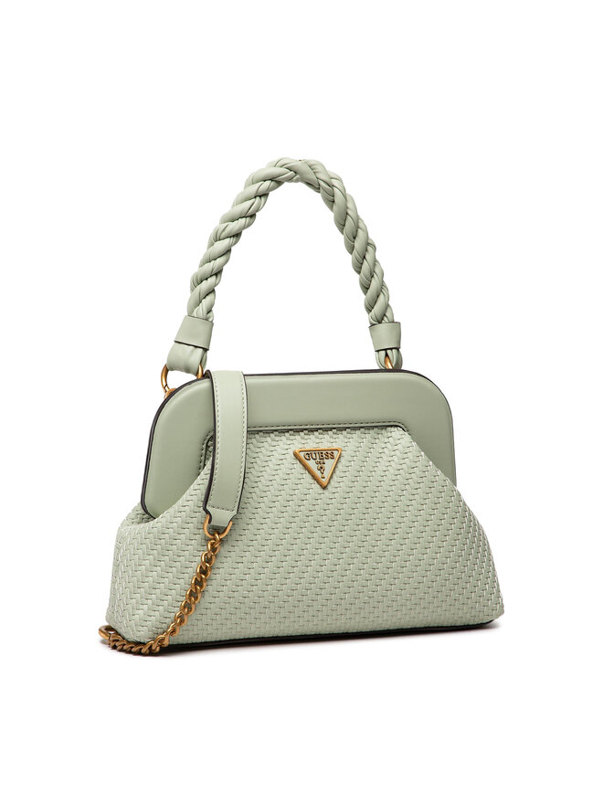 Guess Дамска чанта Guess Hassie Frame Crossbody HWVB83 97170 Зелен