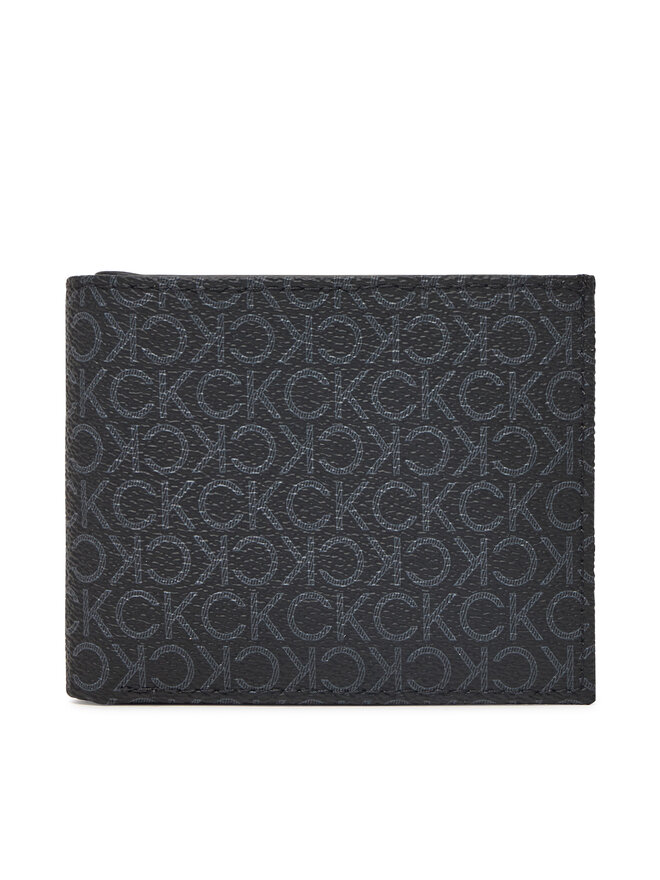 Calvin Klein Portofel pentru bărbați Calvin Klein Classic Mono Bifold 5Cc W/Coin K50K512845 Negru