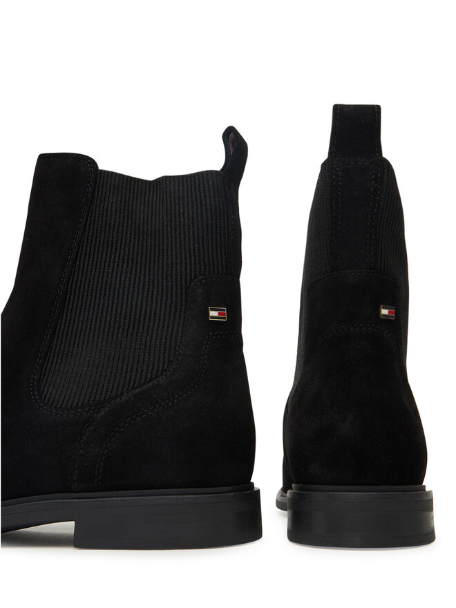 Tommy Hilfiger Klassische Stiefeletten Tommy Hilfiger Flag Boot FW0FW08780 Schwarz