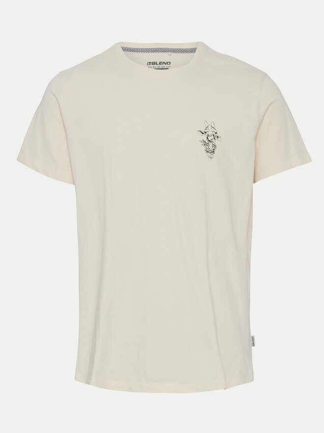 Blend Blend Camiseta 20716511 Écru Regular Fit