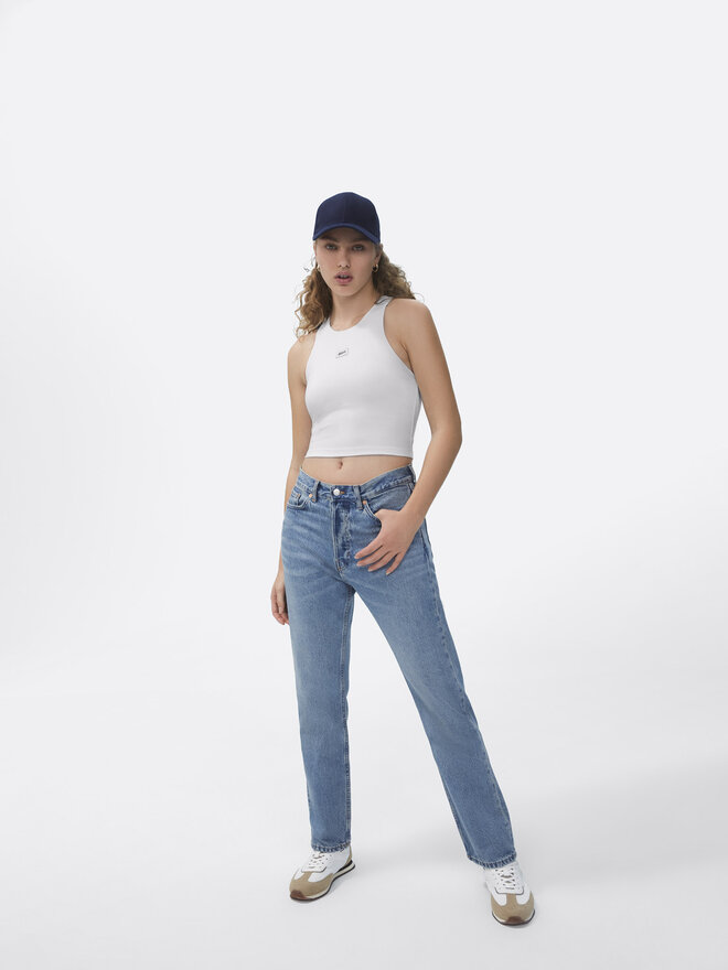 Sprandi Sprandi Felső SP22-TPD101 Fehér Slim Fit